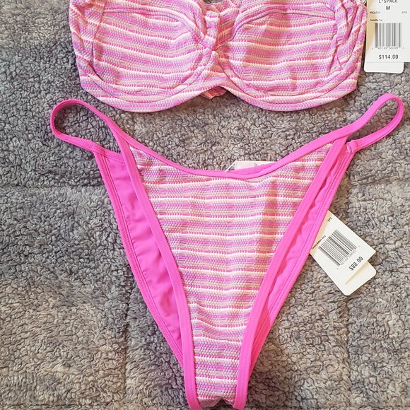 NWT l*space Bikini Set: Camellia Bikini Top Sz Med & Tommy Bitsy Bottom Sz XL - Picture 12 of 13